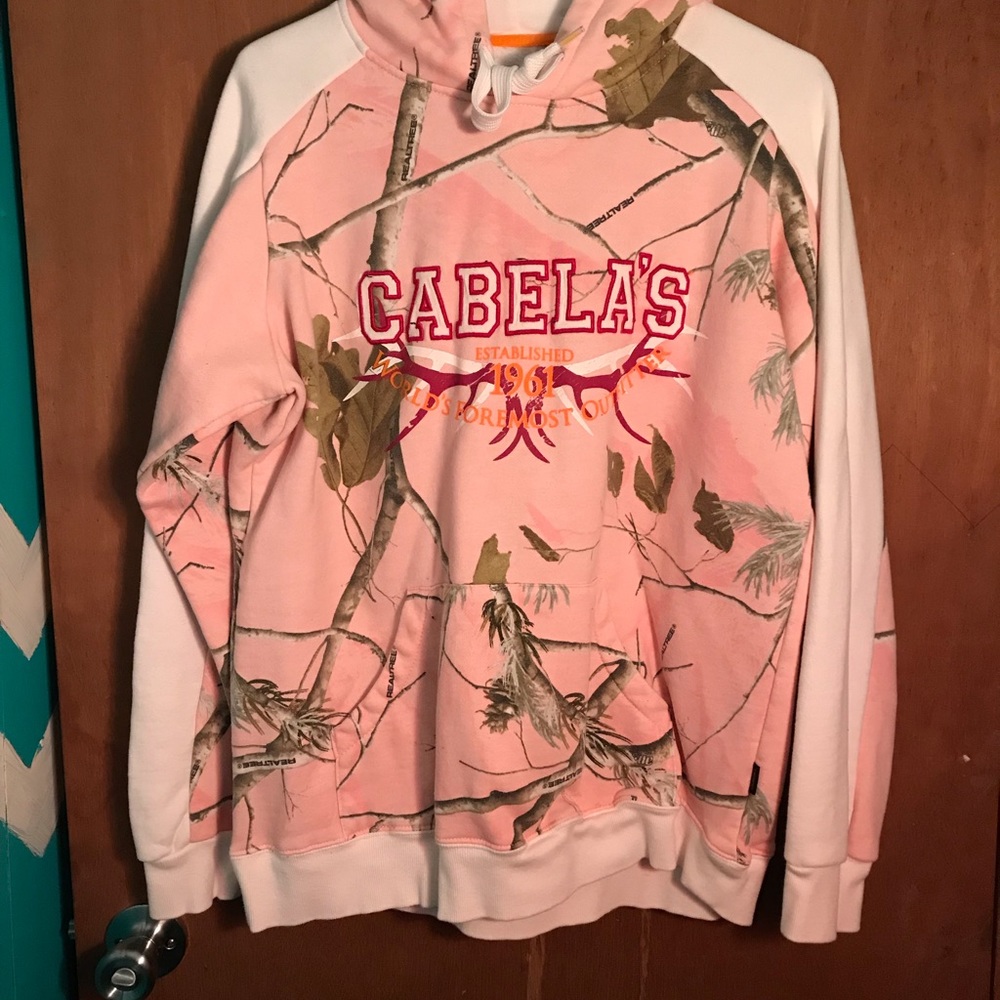 Cabela’s pink camo sweatshirt